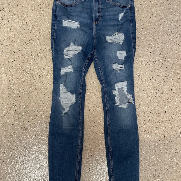 Curvy High-Rise Ripped Medium Wash Super Skinny Jeans 3s/w26L26 - Picture 6 of 6